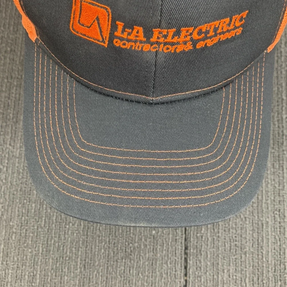 LA Electric Contractors & Engineers Trucker Hat Mens Adjustable Snapback Cap - Picture 4 of 13